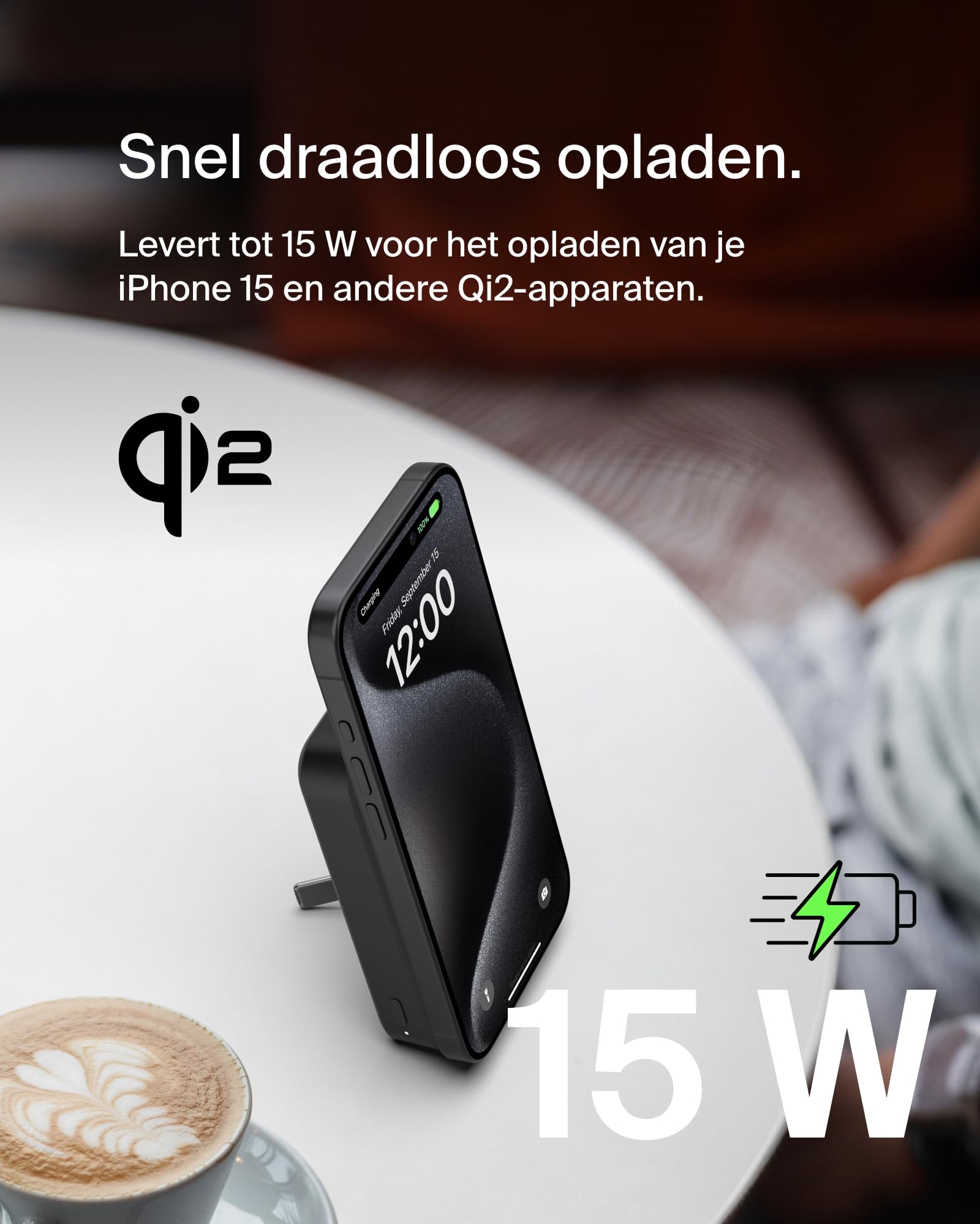 Belkin BoostCharge Qi2 Pro 3 in 1 MagSafe oplader zwart