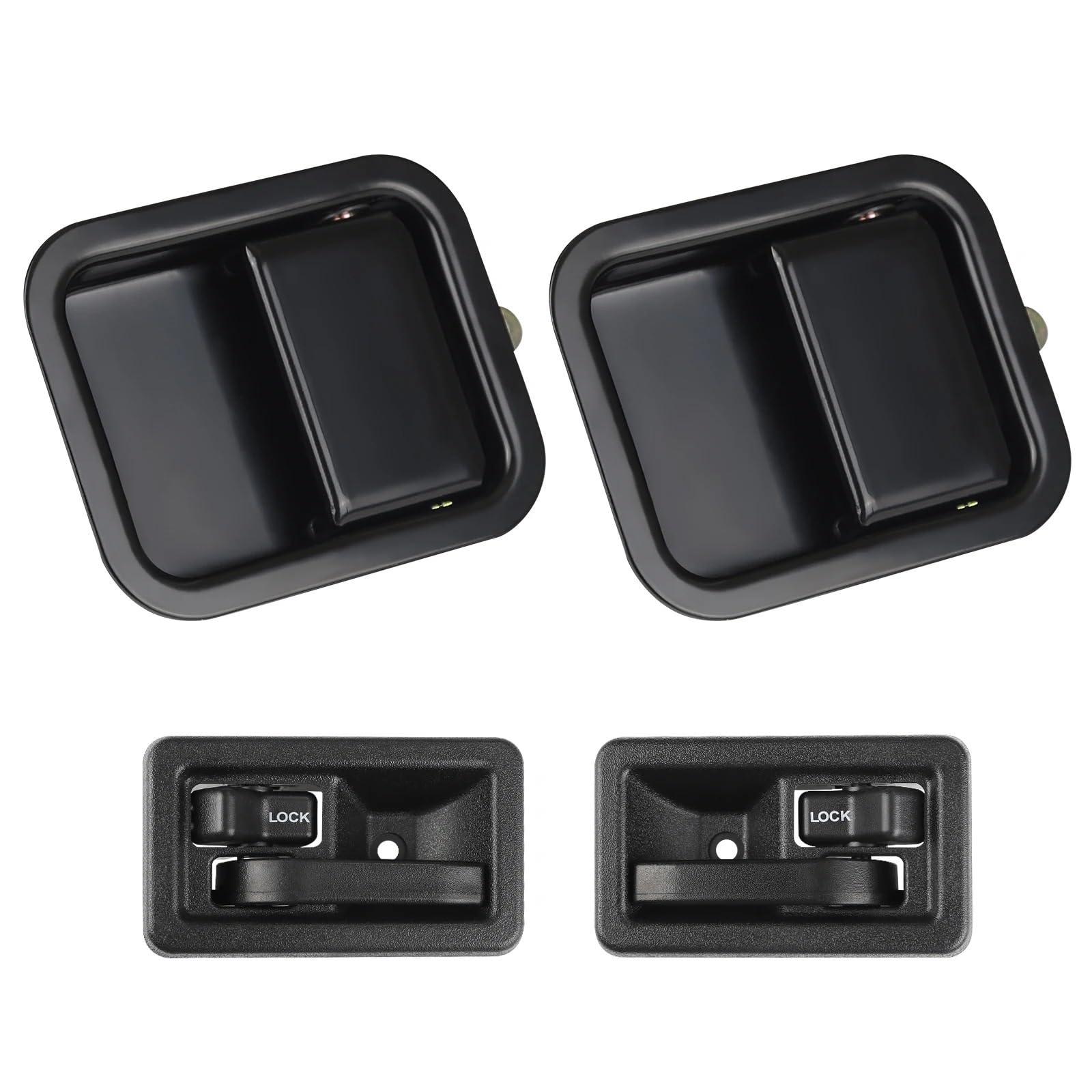 DUDUYANG Car Outside Door Handle for Jeep for Wrangler YJ TJ 1991-2004 Car Inside and Outside Door Handles 55176383AE 55176382AE 55176477AC 55176476AC