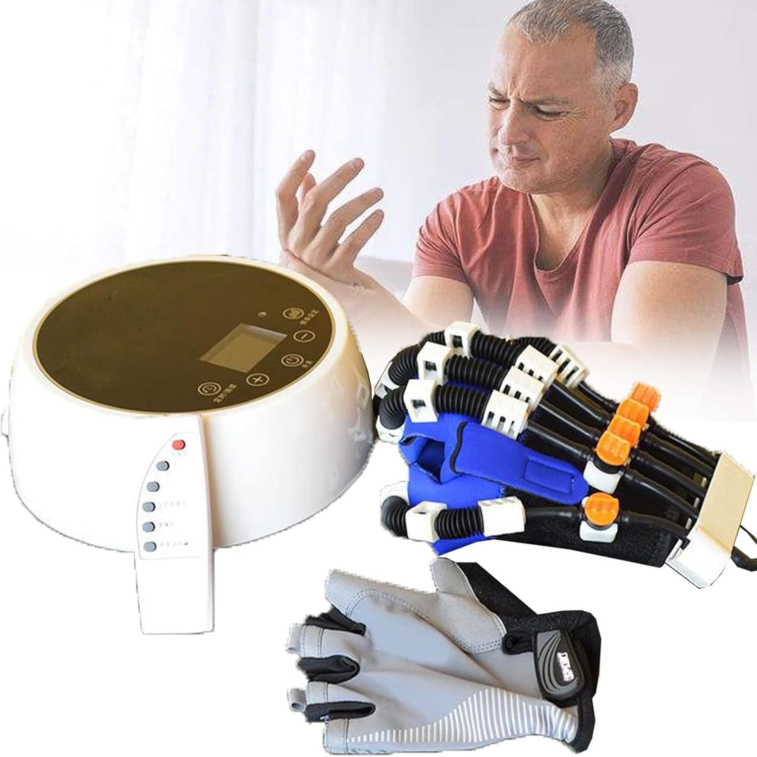 Guanti robotici per la Riabilitazione, aiutano Le Persone con disfunzione della Mano a condurre corsi di Riabilitazione indipendenti (Right L)