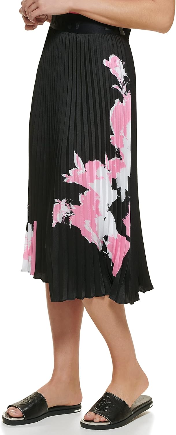 DKNY Womens Logo Waistband Easy Printed Sportswear Skirt - Image 4
