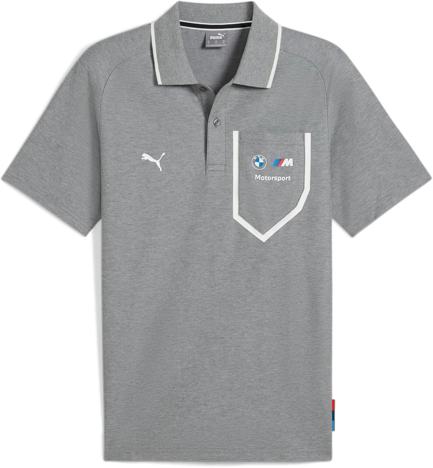 PUMA Men's Standard BMW M Motorsport Polo, Medium Gray Heather SS25, XX-Large