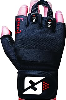 skott Evo 2 - Guantes de levantamiento de pesas con soporte integrado para muñeca, doble costura para mayor durabilidad, se rasgan con los mejores accesorios de fitness y ejercicio para culturismo