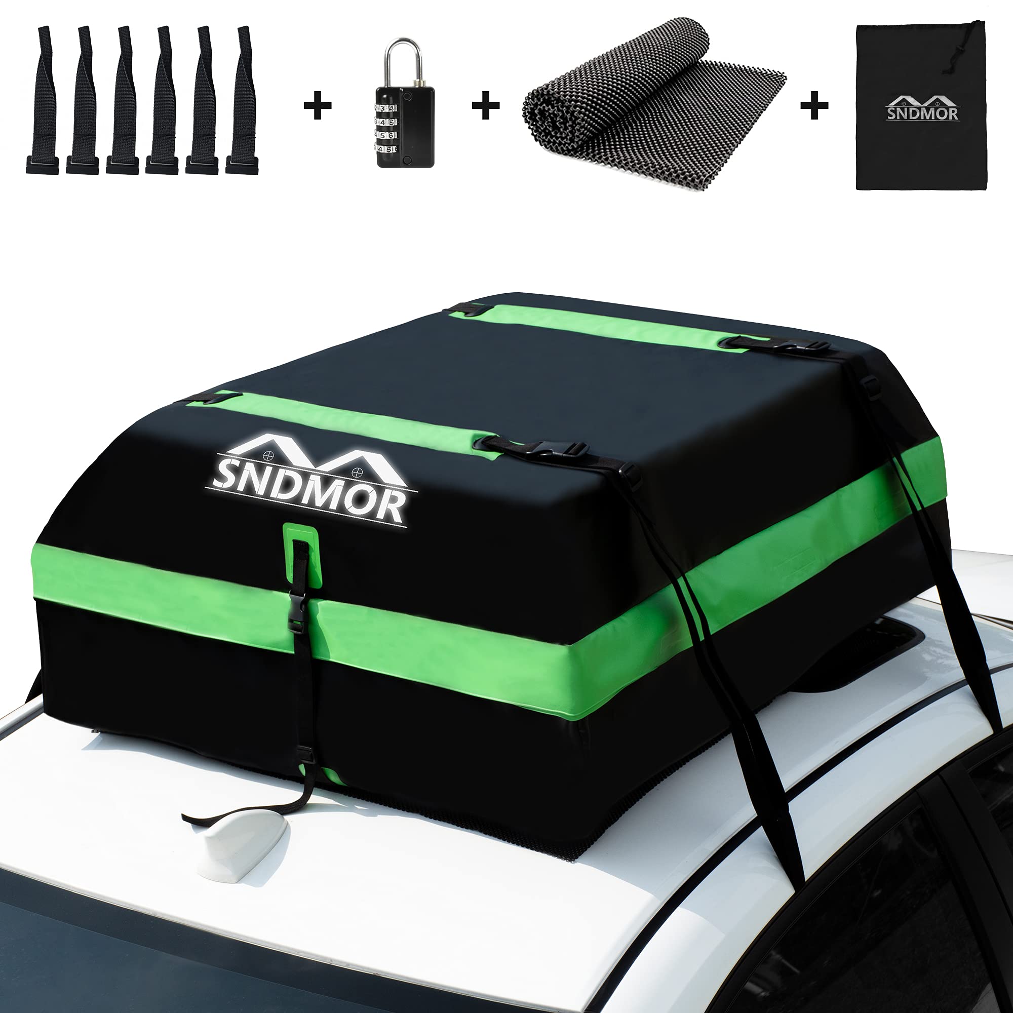 Buy SNDMOR Car Roof Bag,15 Cubic Feet Waterproof Car Rooftop Cargo