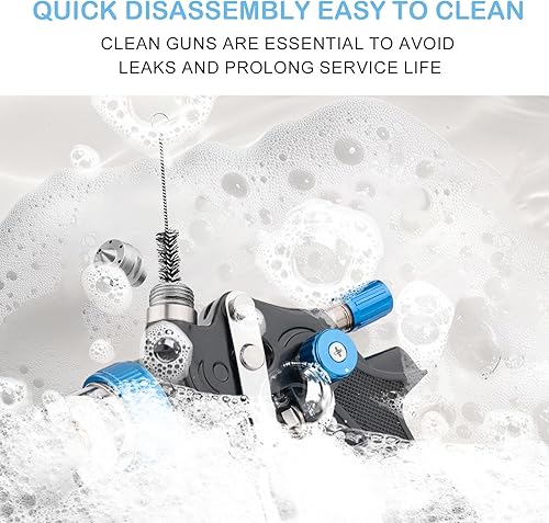 Miniatura 6 de HVLP - Kit de pistola de pintura de aire de alimentación por gravedad con boquillas de 1.41.72.00.098 in, pistola de pintura en aerosol automotriz