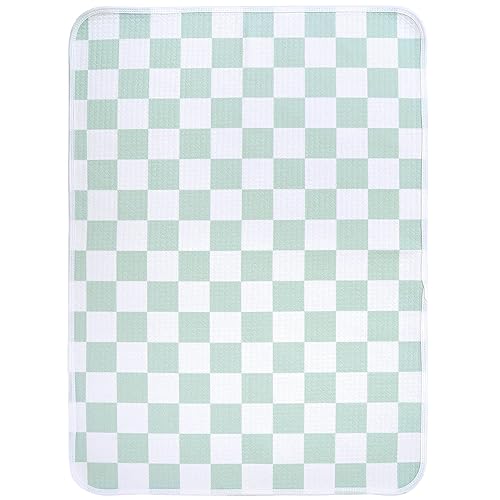 haakaa Forro impermeable para cambiador, 100% algodón, suave y transpirable (1 unidad, 19.5 x 27.5 pulgadas, días a cuadros)