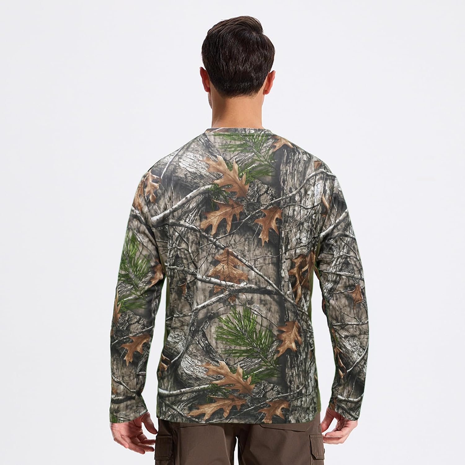 LOOGU Men's Camo Shirt Lightweight Turkey Hunting Shirt Camouflage Shirts for Men Long Sleeve Shirt - Image 2