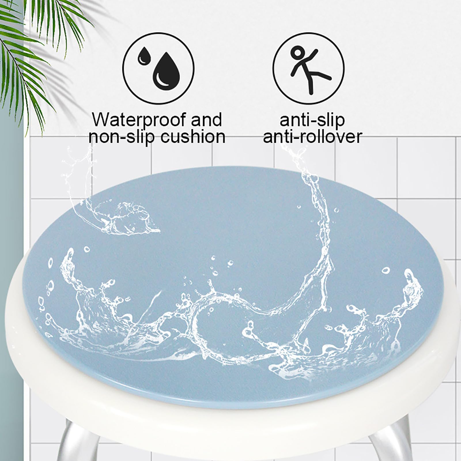 Taburete De Ducha Giratorio, Asiento De Ducha, Taburete De Bañera De Altura Ajustable para Personas Mayores, Discapacitados, Soporta hasta 300 Libras