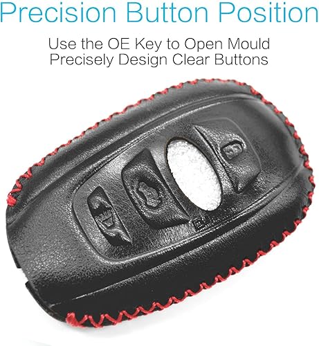 Miniatura 2 de MECHCOS Compatible con Subaru Ascent WRX BRZ Forester Impreza Crosstrek Legacy Outback XV WRX STI XV Crosstrek Funda de cuero para llavero