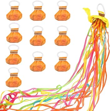 10PCS Hand Throw Streamers, No Mess Confetti Poppers, Party Poppers for Birthday Wedding Graduation Celebration Colorful