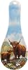 The Leonardo Collection Highland Cow Spoon Rest by Macneil Studios | Porcelain Cooking Utensil Holder with Highland Cattle Design | Rustic Farmhouse Style | Elegant Kitchen Accessory