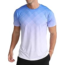 Men's Athletic T-Shirt Performance Gym Shirt Quick Dry Moisture Wicking Running Workout Short Sleeve Tops