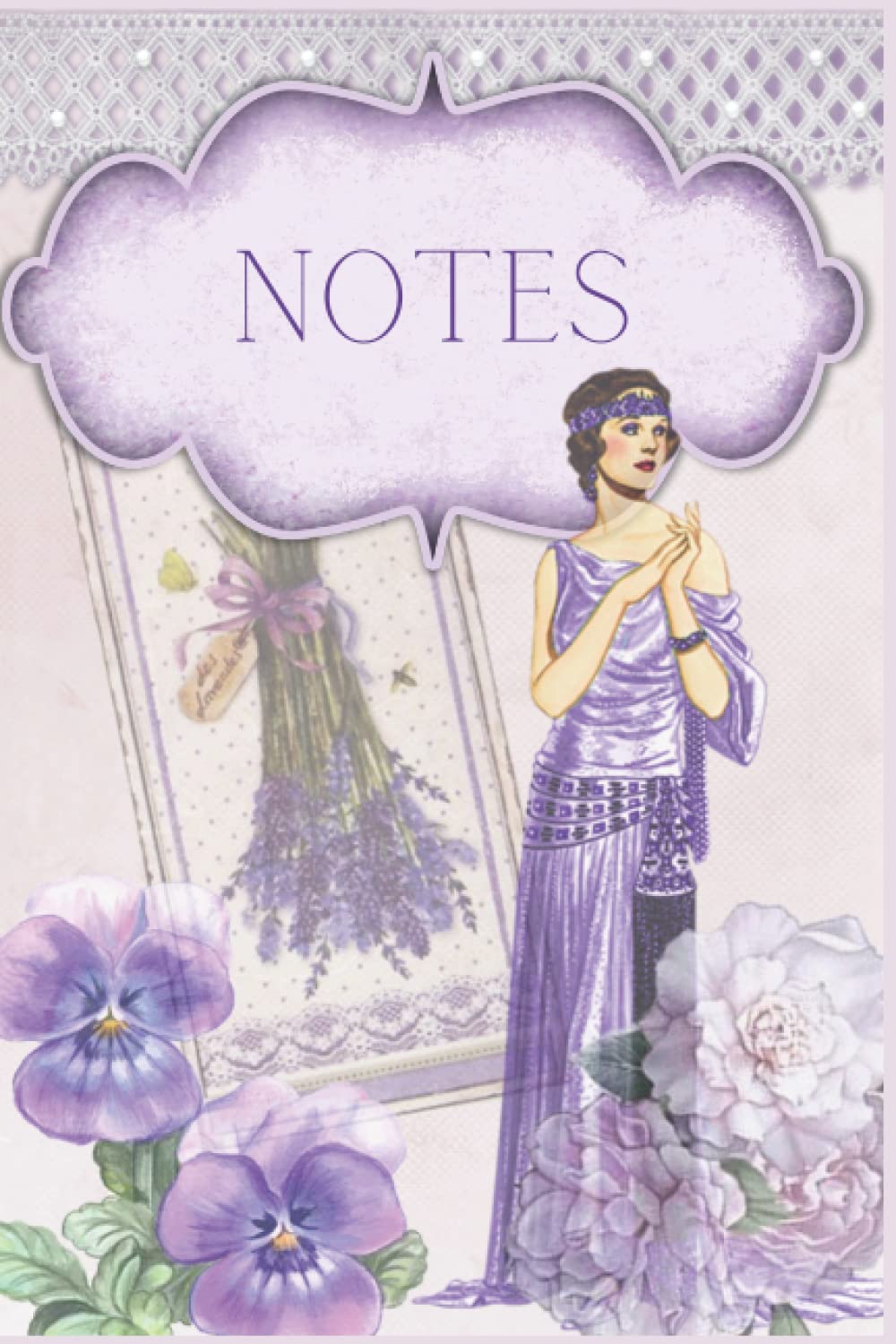 Art Deco Flapper Notebook: 120 page journal