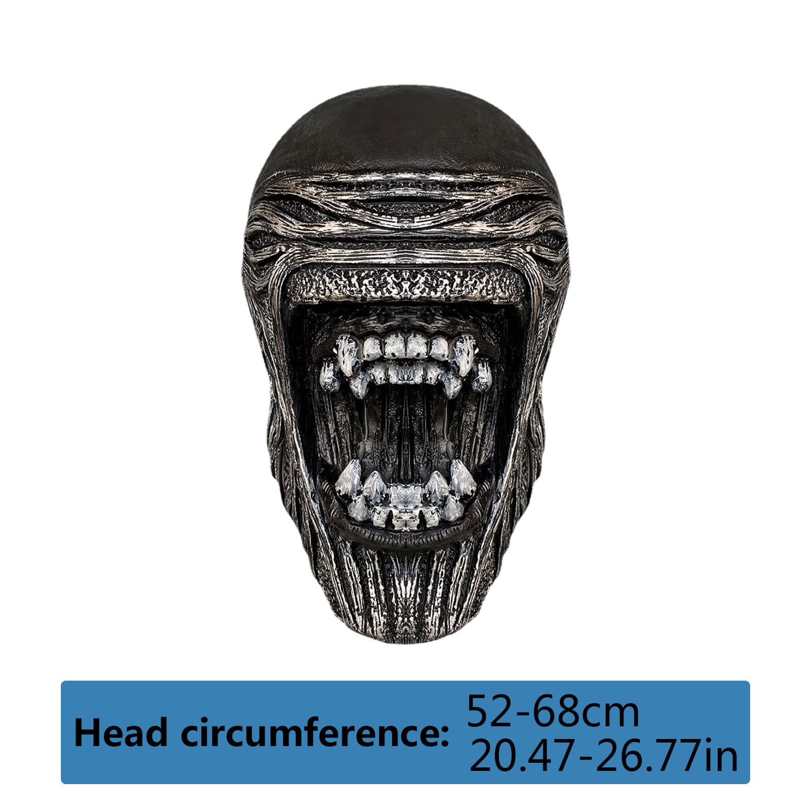 Headgear alieno per uomini – Casco da costume alieno di fantascienza | Maschera aliena Halloween Cosplay, casco spaziale futuristico per feste, festival, spettacolo di scena,