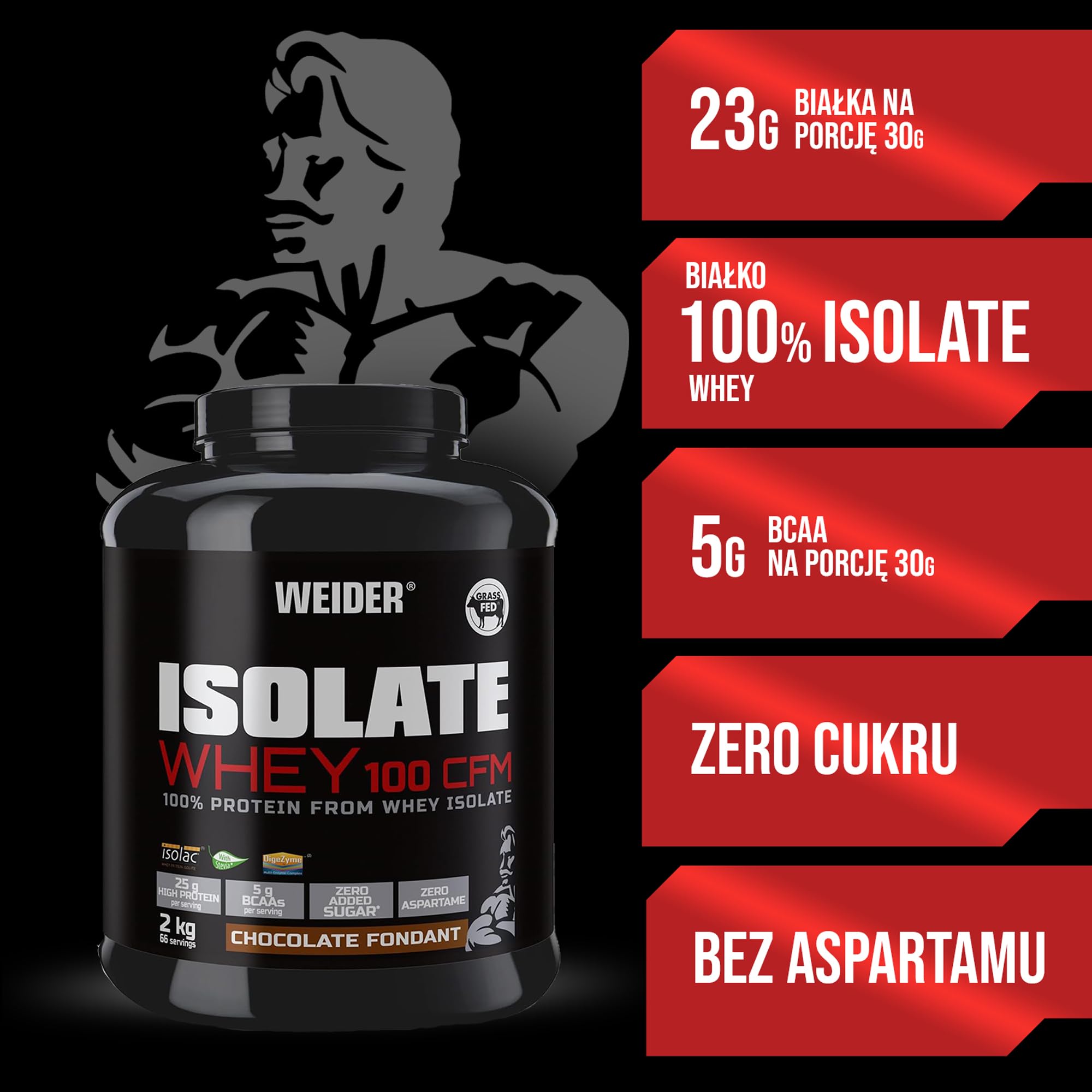 Weider Isolate Whey 100 CFM (2000g) Vanilla Cream - Białka - Izolat białka serwatkowego