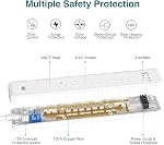 Power Bar, 2 Pack Power Strip Surge Protector with 6 Outlets & 4 USB Charging Ports, MKSENSE Angled Flat Plug, Spaced Outlets & ETL Listed Power Outlet for Home Office - White