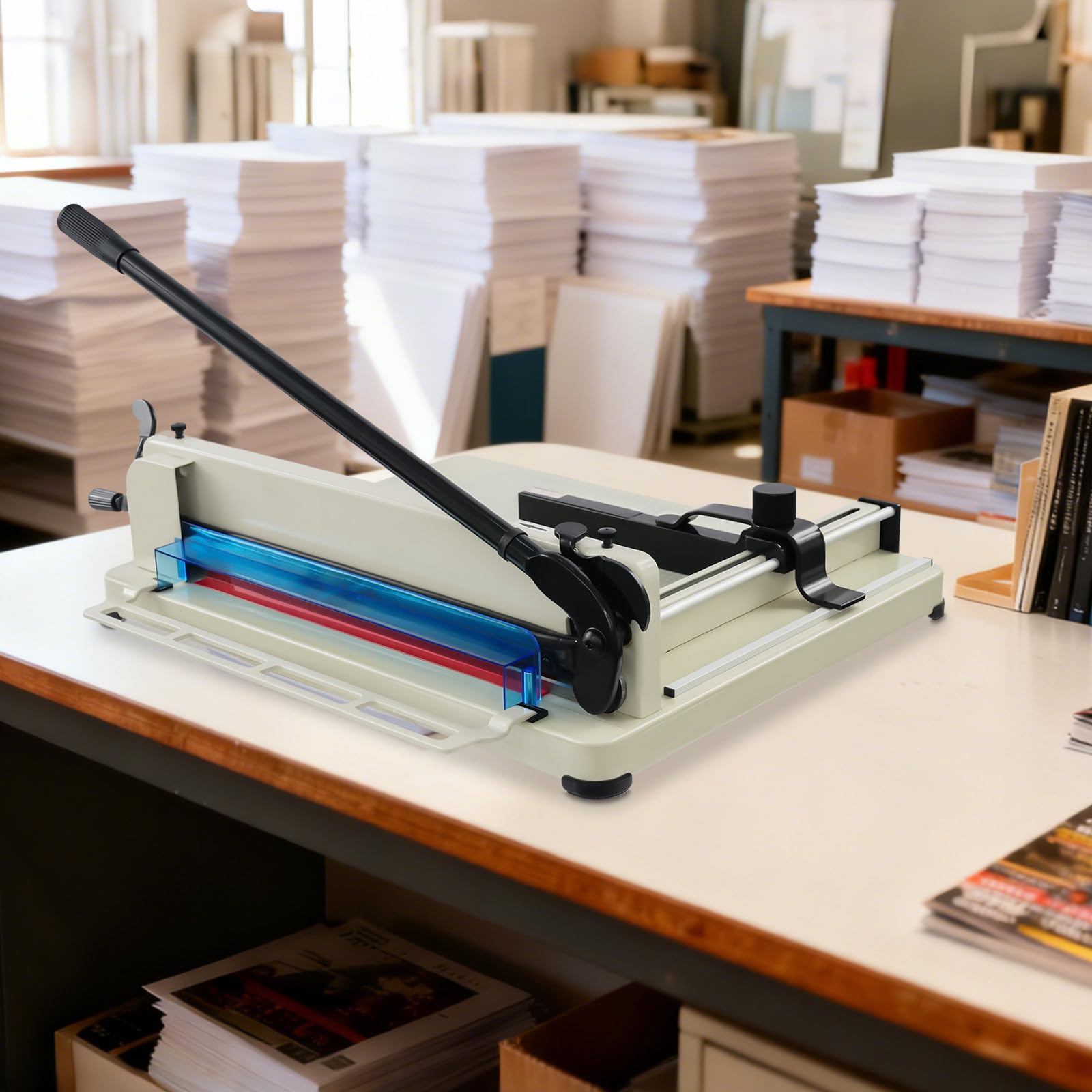 Taglierina manuale A3/A4/A5 (carta 400 mm, 400 fogli), taglierina a leva manuale con blocco di sicurezza, forbici a ghigliottina per carta, massima precisione, ufficio, casa, scuola