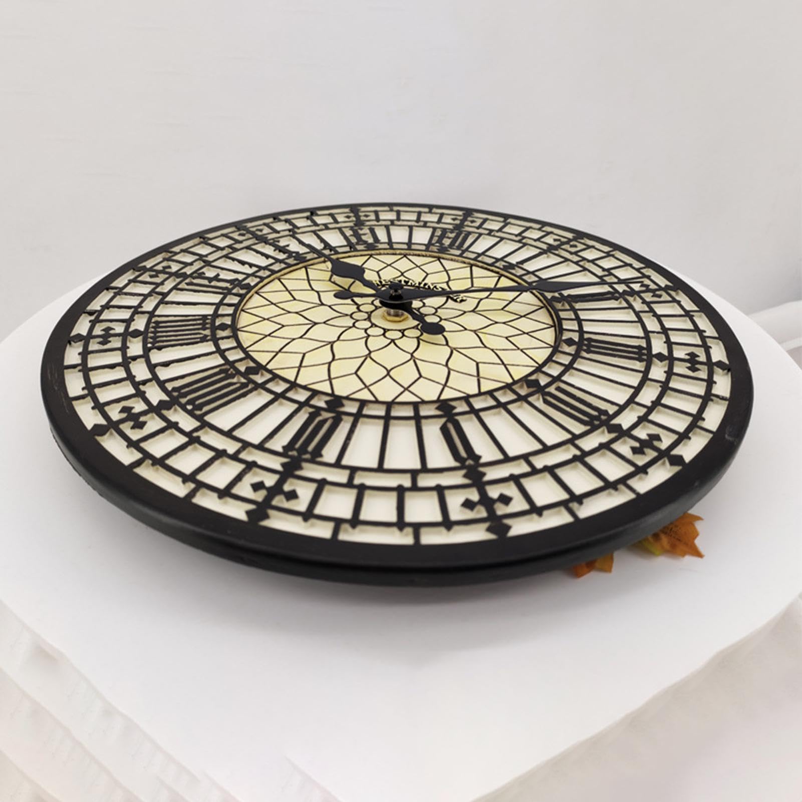 Reloj de pared de resina con números romanos para exteriores, reloj creativo, grande, fácil de leer, reloj transparente resistente a la intemperie para patio, piscina, cocina, terraza,