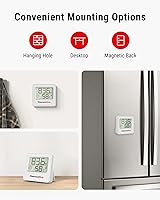 Vista 8 de ThermoPro TP357 - Termómetro higrómetro digital para interiores de 260 pies, termómetro Bluetooth medidor de humedad con aplicación inteligente