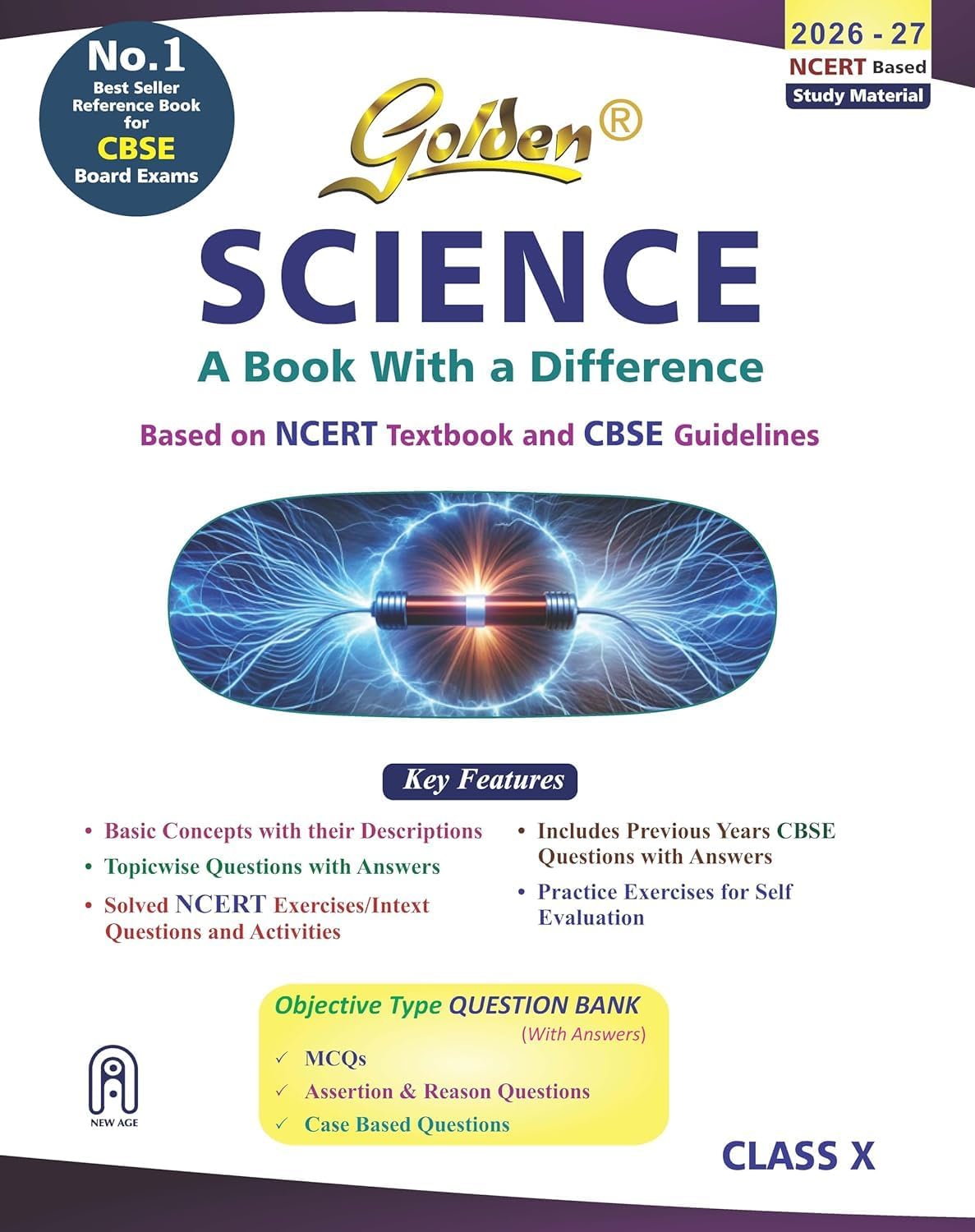 Golden Guide SCIENCE Class10 CBSE | Solved NCERT Exercises | Objective Type Question | Previous CBSE Board Paper Solved | Assertion & Case Based - 2026- 27