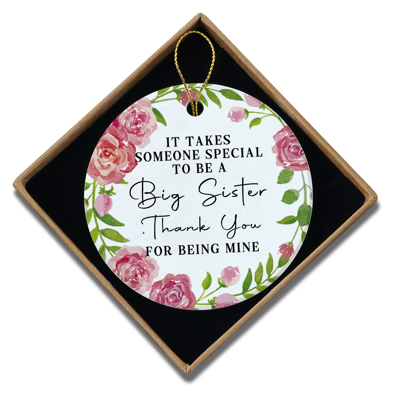 Sister Gifts from Sisters It Takes Someone Special to Be a Big Sister Ornament Keepsake Sign Round Plaque Birthday Gifts for Best Friends Women Sister Birthday from Sister