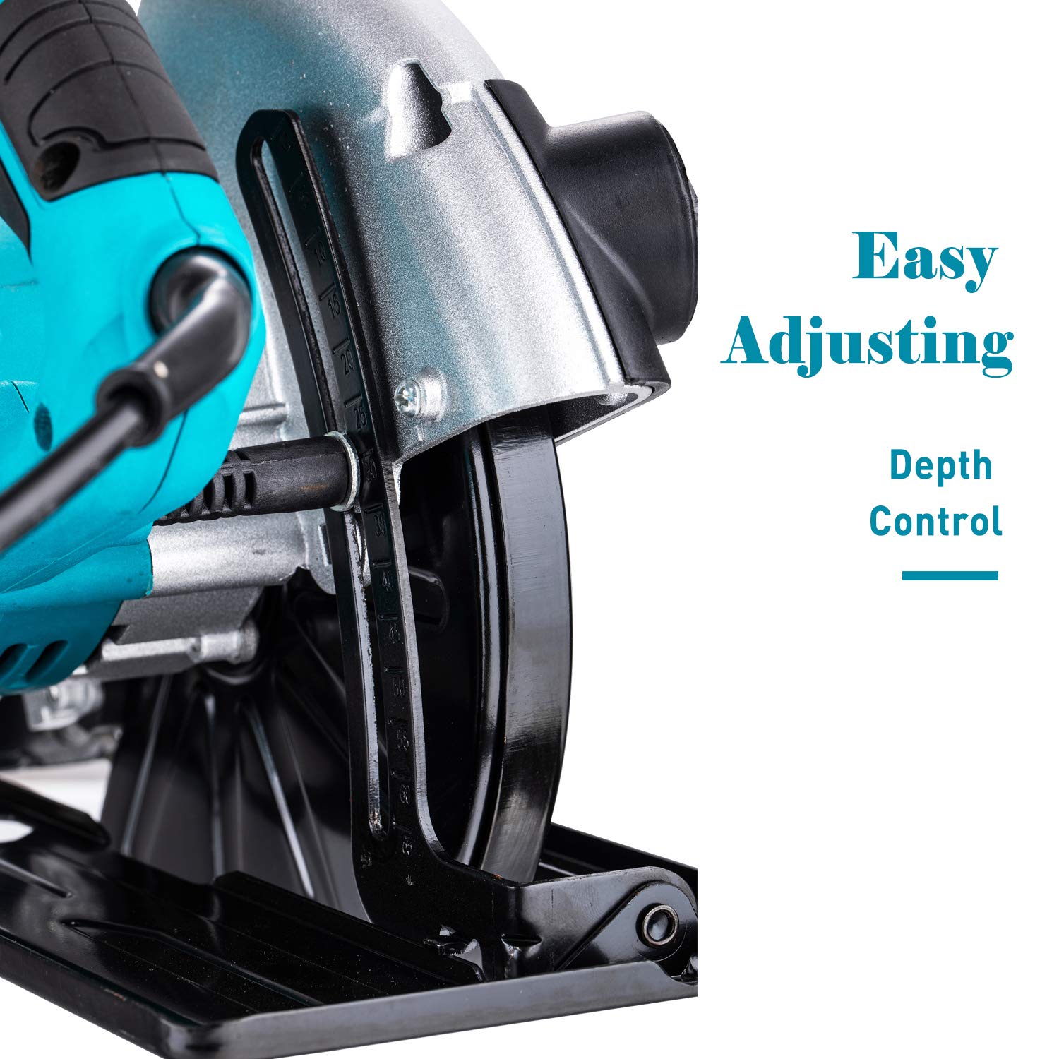 KATSU Circular Saw 185mm 7 Inch 1600W Electric Saw with Laser Guide and 2 Blades 24T40T for Woodworking Wood Soft Metal and Plastic Cutting 100793 product thumbnail 5