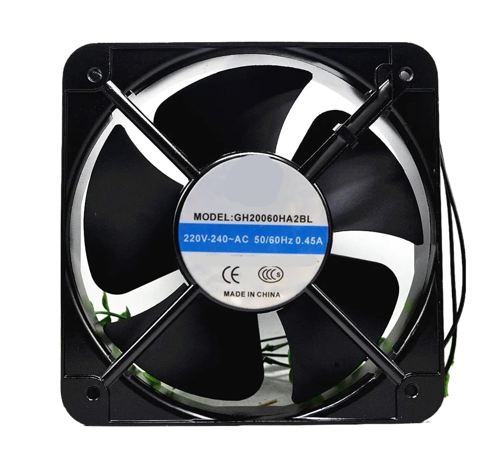 GH20060HA2BL AC 220/240V 0.45A 0.35A 200x200x60mm Server Cooling Fan(0.45A)