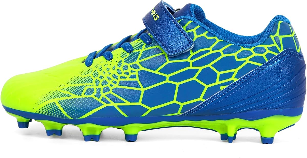 Kids Soccer Cleats for Boys Girls Soccer Shoes Firm Ground Youth Lightweight Athletic Training Football Cleats for Little/Big Kid