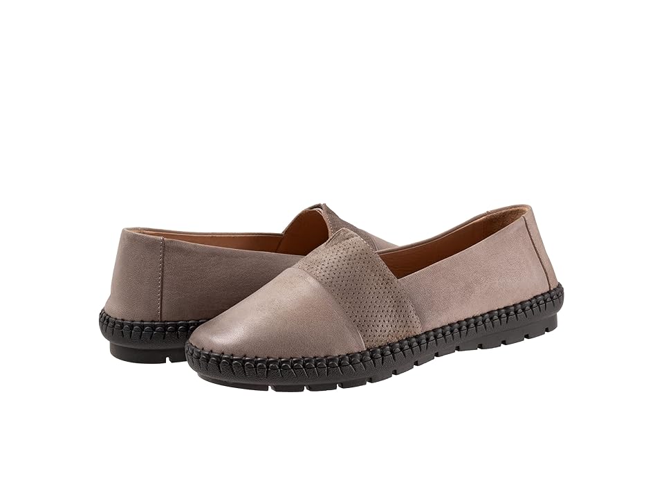 Trotters Ruby (Grey) Women's Flat Shoes INTERNATIONAL SHIPPING