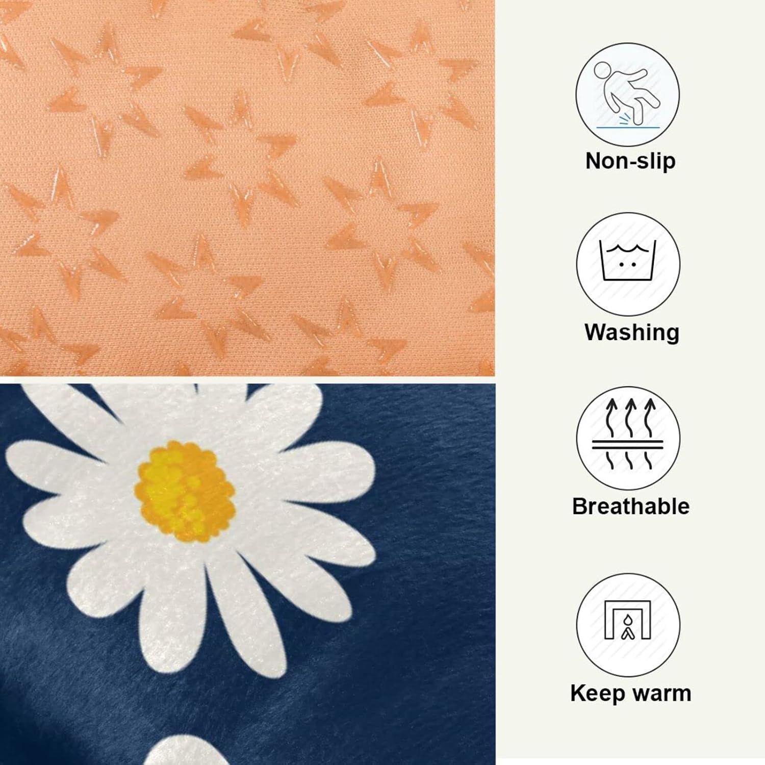 review Daisy Floral Pet Bed Cute Dog Bed Mat Absorbing Non Slip Pad Pet Sleeping Mat for Small, Medium, and Large Dogs Puppy Cat 24 in x 18 in