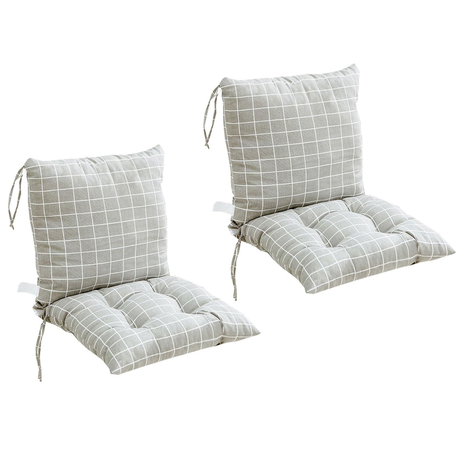 Set of 2 High Back Garden Chair Cushions with Ties, 40 * 80cm Rocking Chair Cushions Indoor/Outdoor Seat Pads for Patio, Loungers, Recliners Rocking Chairs Garden Seat,A7
