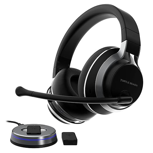 Turtle Beach Stealth Pro Multiplatform Wireless Noise-Cancelling Gaming Headset for PS5, PS4, PC, Mac, Switch, & Mobile 50mm speakers, Bluetooth,