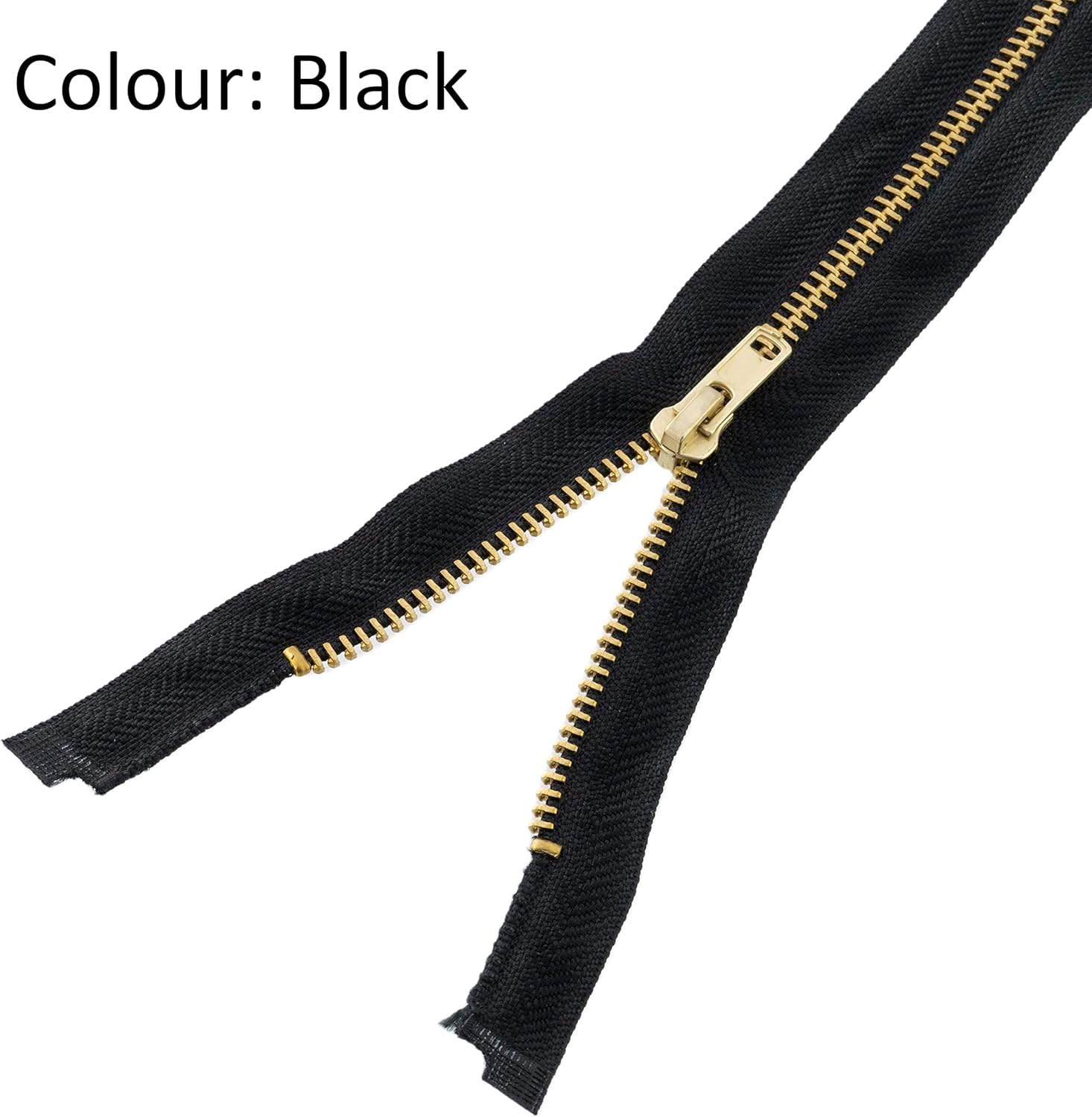 AERZETIX - C61321 – Set of 2 No.4 Zippers Separable 65 cm Metal – Black – Pull Slider Vests Leather Craft Sewing Jeans Skirt Haberdashery Clothing Jacket Dress