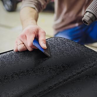 Lypumso Forged Carbon Fiber Vinyl Wrap, 3D Cosmic Ghost Textured Auto Car Sticker Decal Film Sheet DIY Vehicle Paint Changing Wrap Featuring Air Release Technology (Black, 1ft x 5ft)