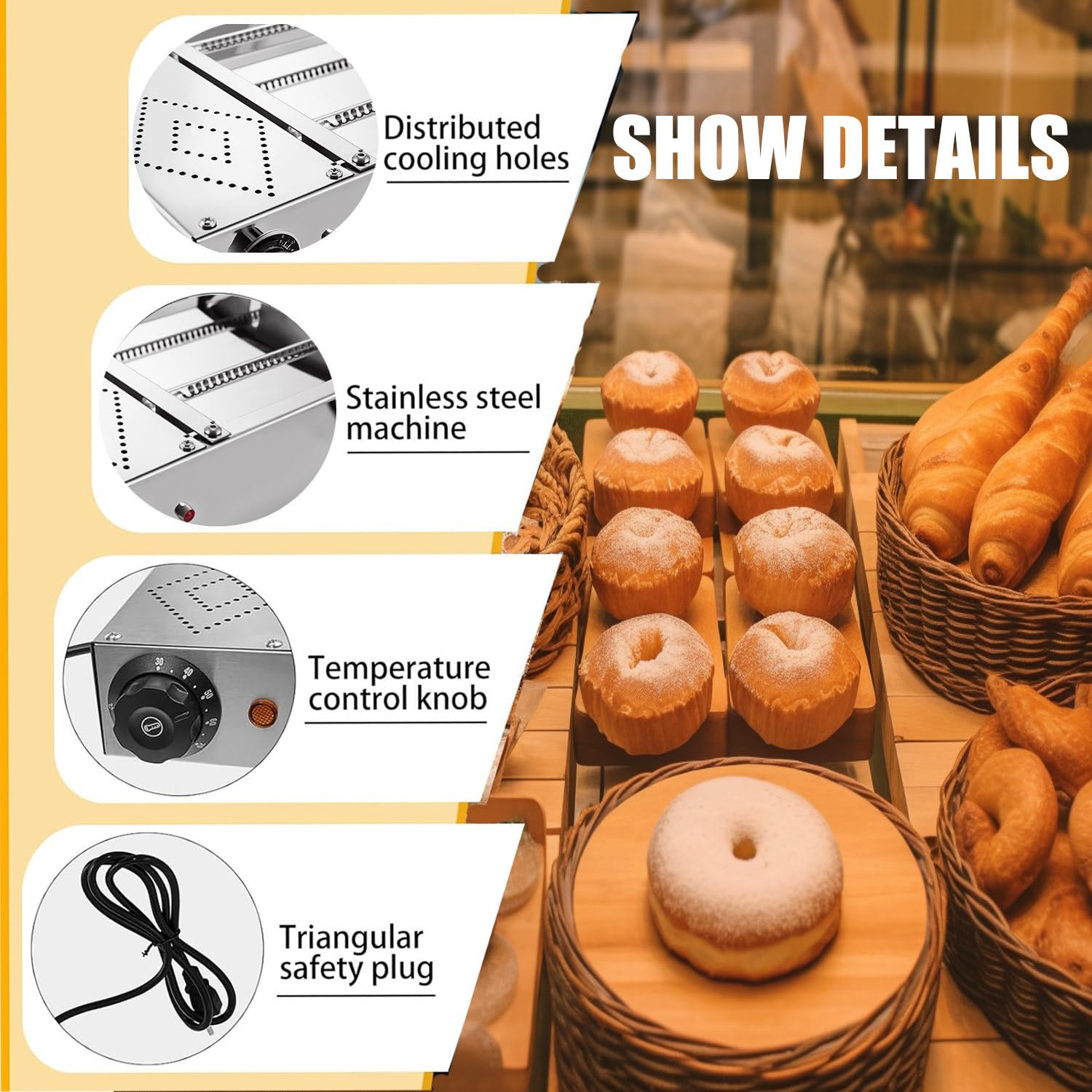 Lampe Chauffe Plat Cuisine,Chauffe Plat Buffet,Commercial Réchaufeur d'aliments,éQuipement De Cuisine De Restaurant,pour Restaurants Buffet,Cuisines,60 * 15 * 6.5cm