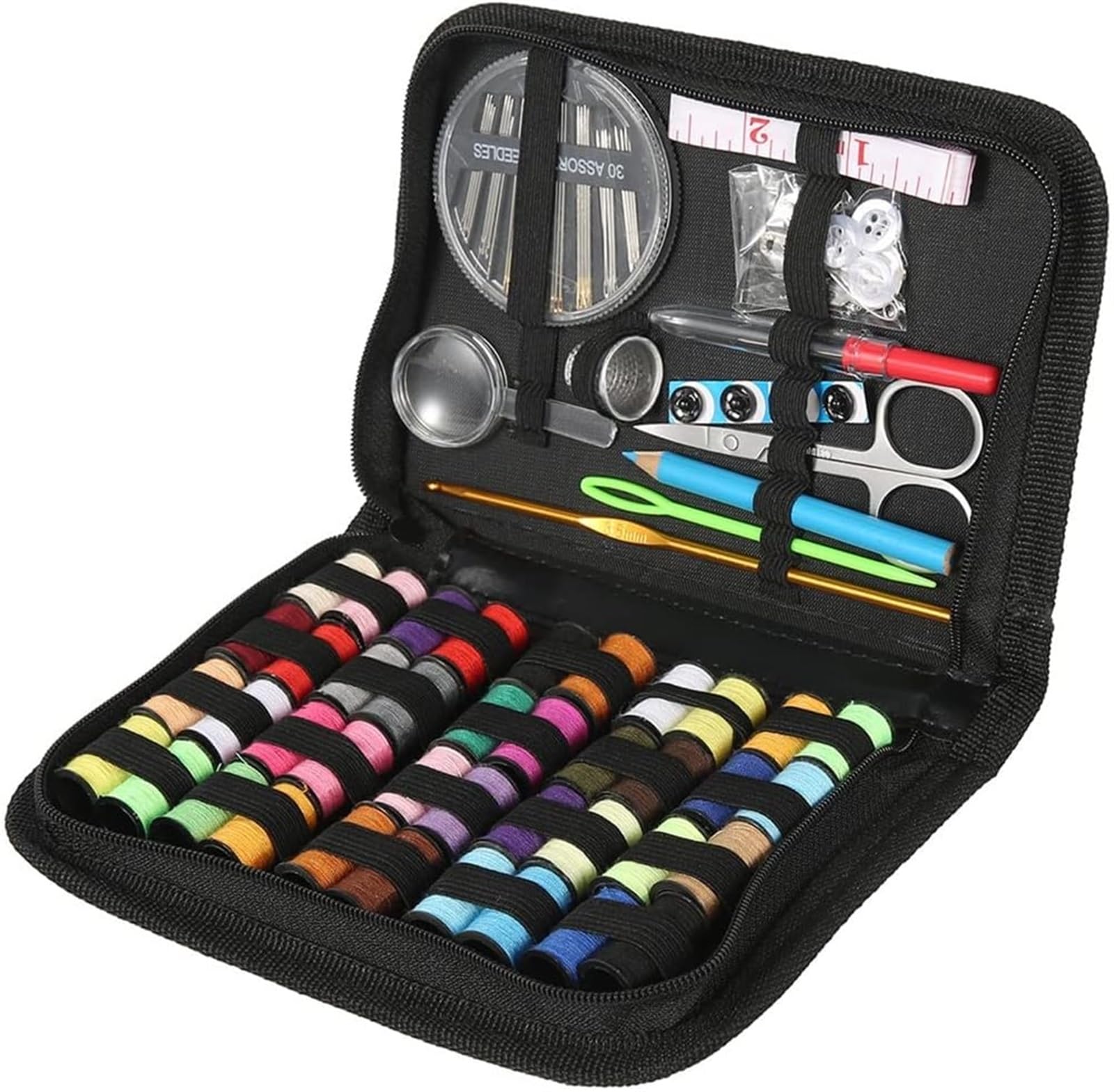 128pcs Sewing Kits DIY Multi-function Box Set Thread Stitches Knitting Needles Tools Embroidery Accessories