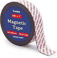 Vista 11 de Rollo de cinta magnética adhesiva de 20 pies con respaldo autoadhesivo 3M, tiras de cinta magnética adhesiva flexible de 1/2 pulgada de ancho