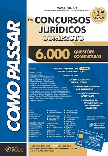 Como Passar em Concursos Jurídicos: Compacto - 6.000 Questões Comentadas
