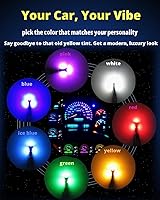 Vista 6 de WLJH - Paquete de 20 bombillas LED 74 para salpicadero, superbrillantes, T5, 2721, 37, 70, 286, cuña, enchufe de giro para panel de instrumentos