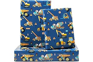 Construction Vehicle Birthday Wrapping Paper