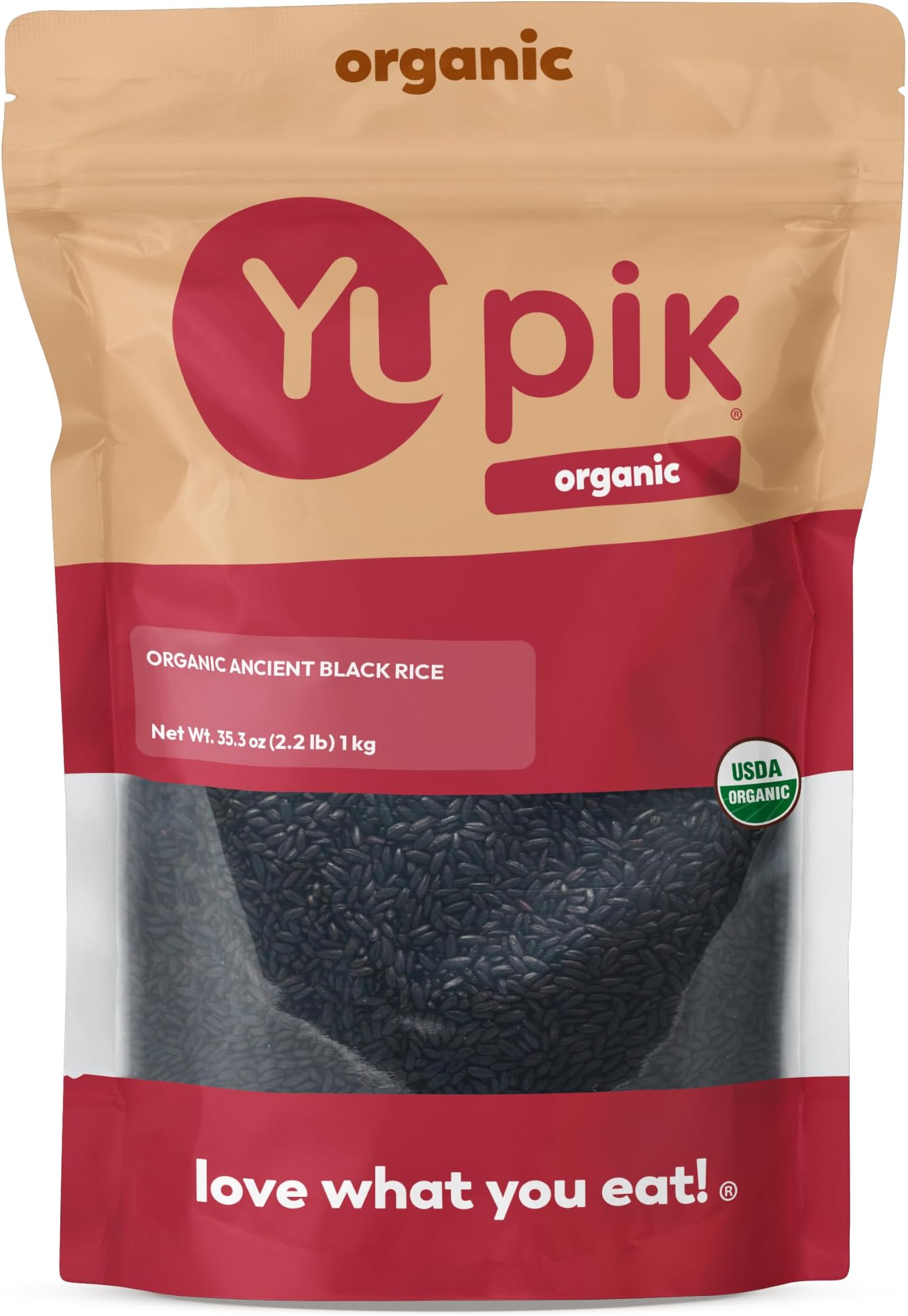 Organic Ancient Black Rice, 2.2 lb (35.2 oz), USDA certified, Kosher, Gluten-free, Whole Grain, Ideal for Cooking, Side Dishes, and Salads