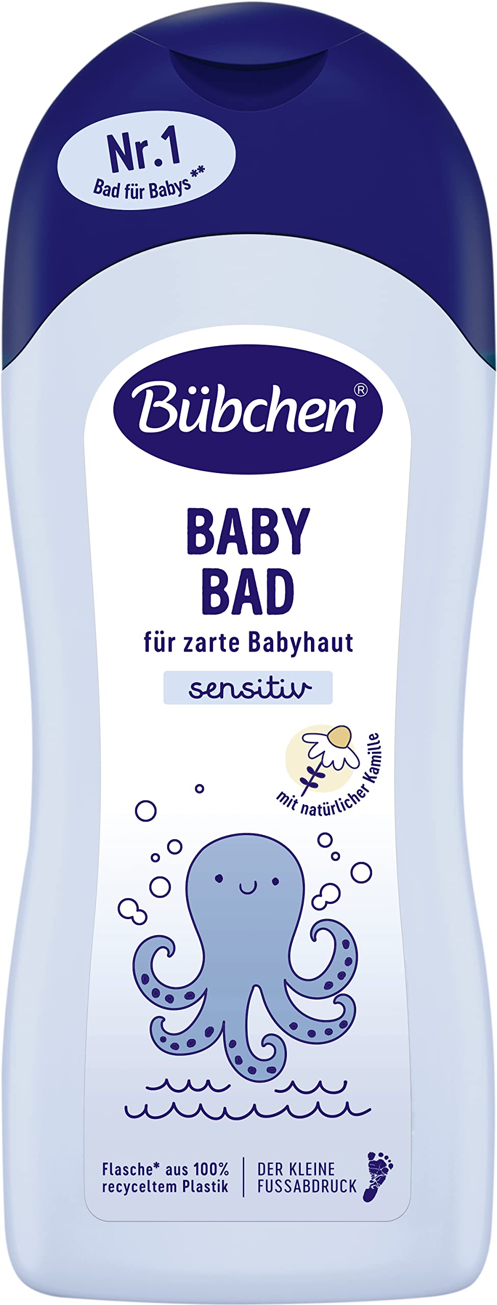 BübchenBaby Bath 1000ml - Mild Creamy Soft Foam for Babies, Nourishing Children's Bath to Gently Cleanse Delicate Baby Skin, Silicone-Free