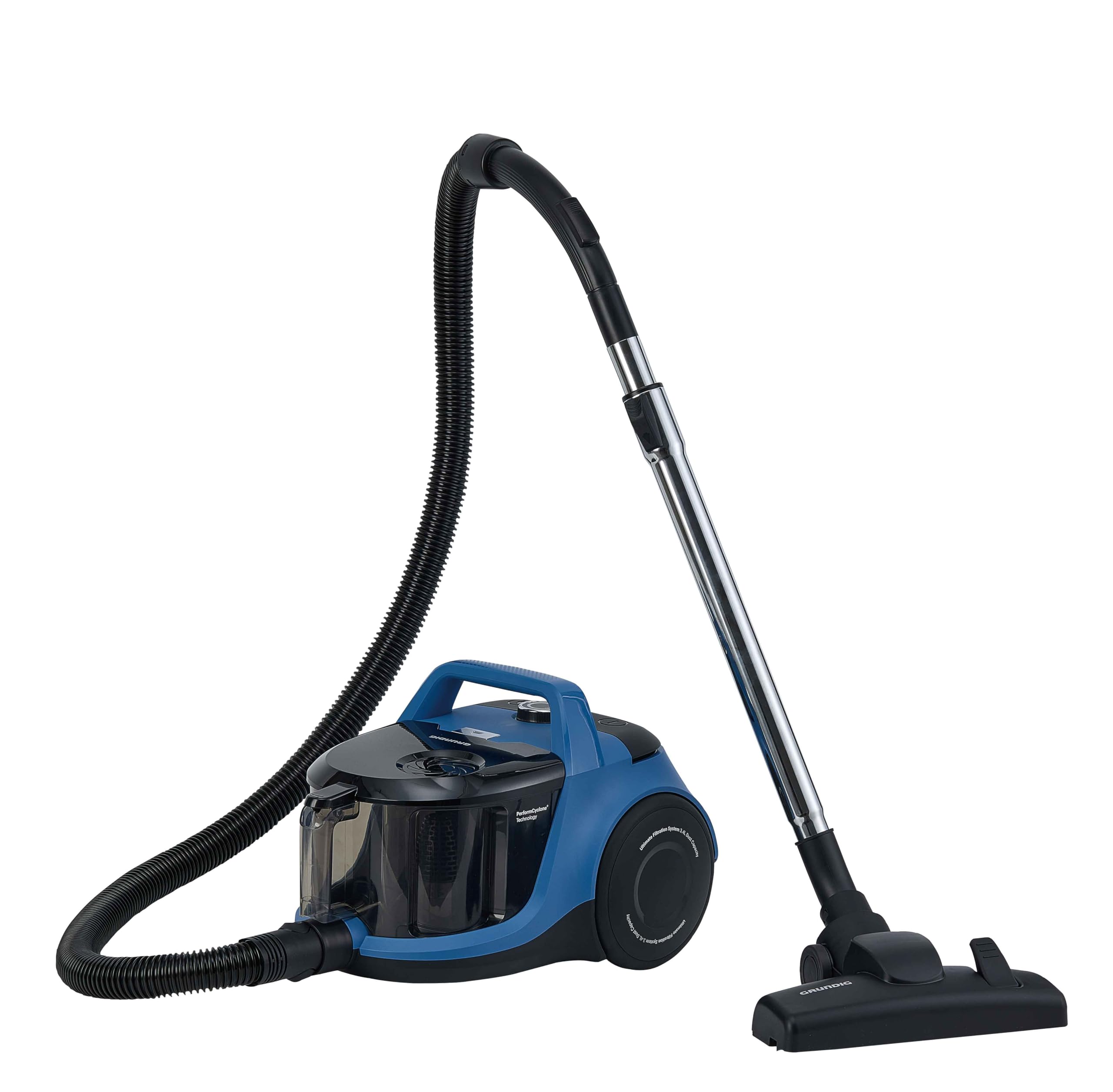Grundig VCC 6570 Aspirador de Suelo Azul/Negro, 890 W, 3,4 litros