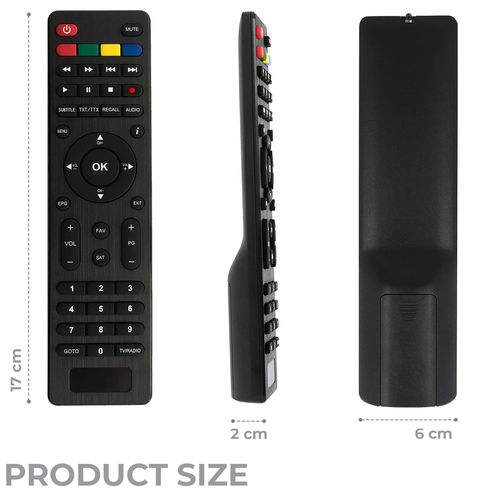 LEYF Uniwersalny pilot 9 w 1, kompatybilny z odbiornikami DVB-T TNT - Redline, HD Line, Geant, Tiger, Sky, Drake, Servimat, Istar, Samsat, Trumax, Dynavision, Head, Echosonic, Regular, Technocoms,