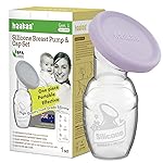 haakaa Manual Breast Pump Breastfeeding Pump with Food Grade Silicone Cap (Lavender) 4oz/100ml