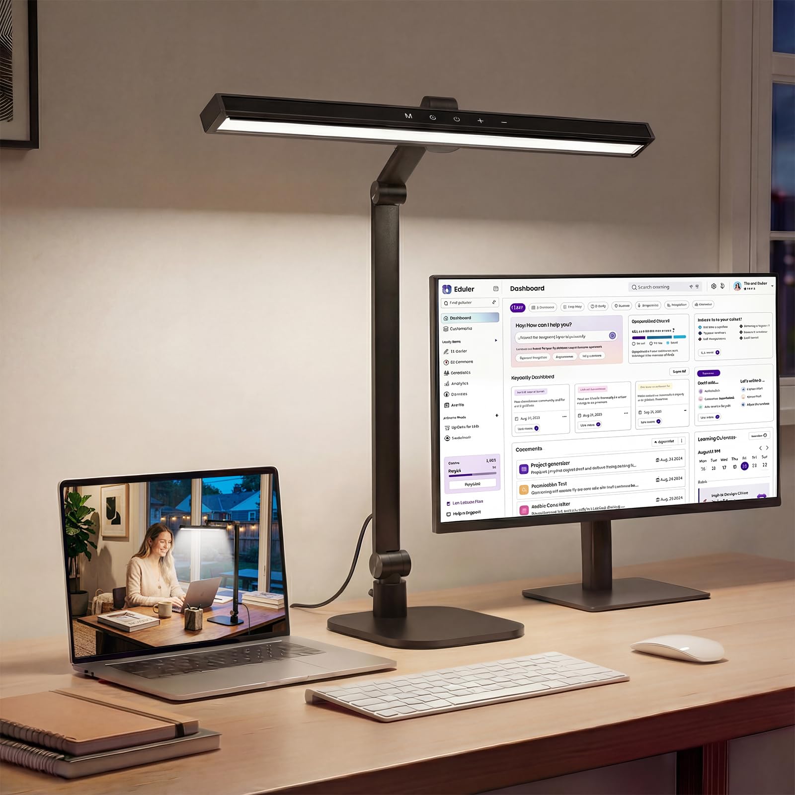LIONVISON LED Desk Lamp for Home: 1,700 Lumens 47cm Dimmable Light