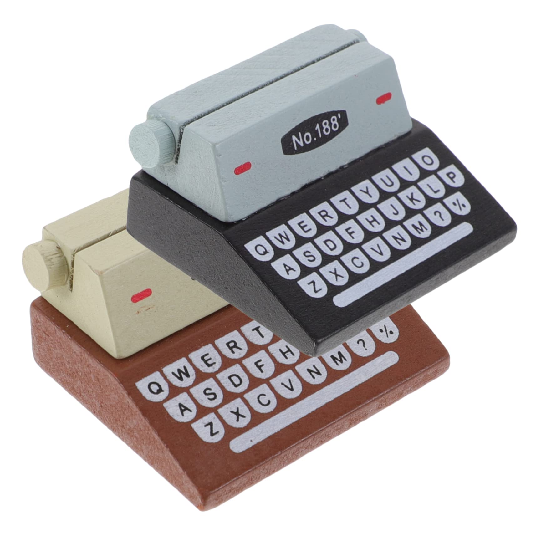 SEWACC 2Pcs Vintage Typewriter Memo Clips Photo Holders Desktop Message Clips for Notes and Pictures Stylish Design