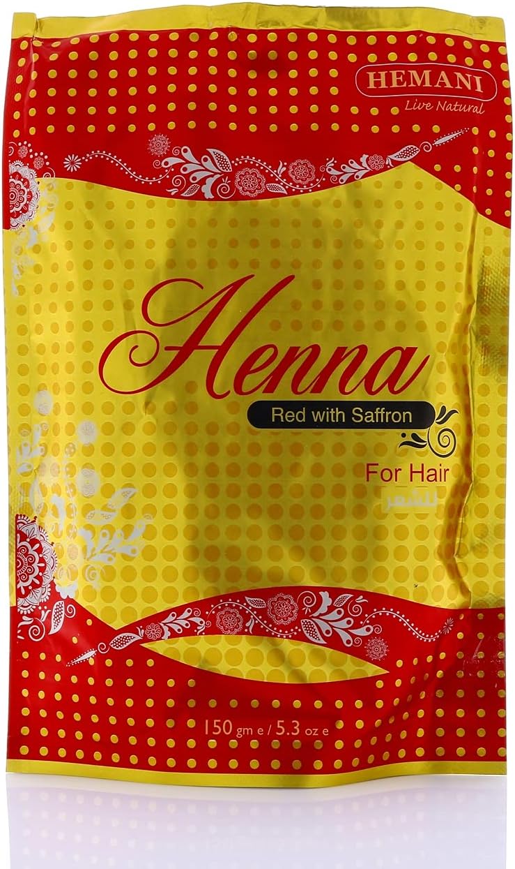 Hemani Henna Red with Saffron For Hair - Natural Ingredients - Long-lasting Color - 150 gm