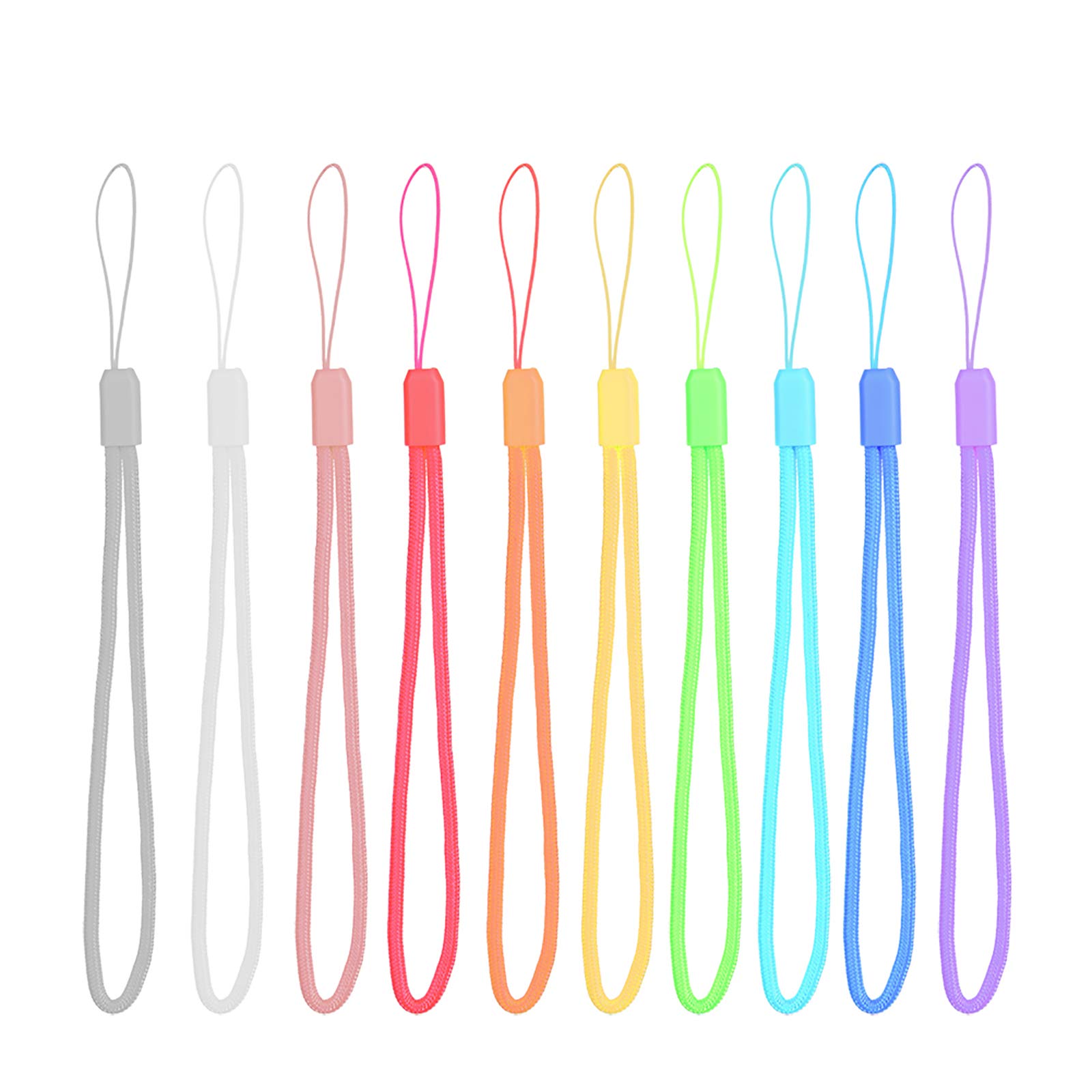 ENUODAENUODA 10 Pack 7 Inch Colorful Hand Wrist Lanyard Strap String for USB Flash Drives, Keys, Keychains, ID Name Tag Badge Holders, Phone and Other Portable Items - Assorted Colors 10pcs lanyard