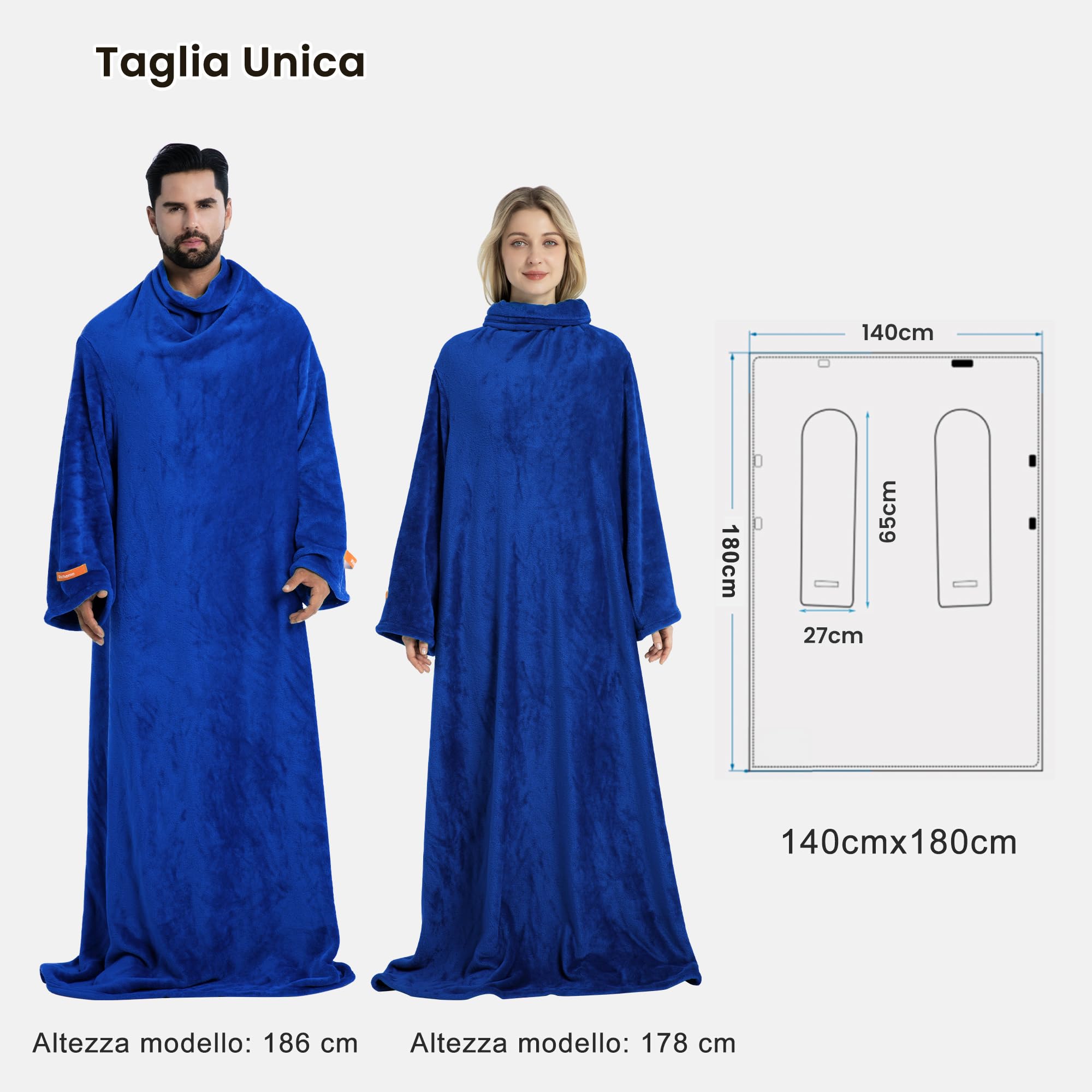 Chickw11 Coperta con Cappuccio per Adulto Uomo Donna, 3D Acchiappasogni Morbido Pile Inverno Calda Comoda Indossabile Coperta per Relax sul Divano, TV, in casa - Regalo Natale (150x200cm,A