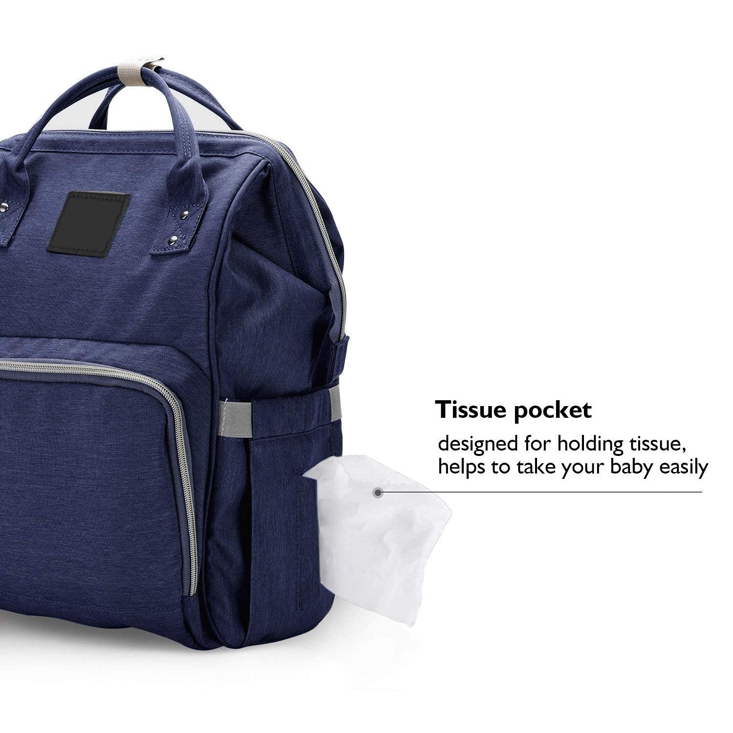 Mobhada Diaper Bags for Mom Travel Basic Edition (Navy Blue) 4
